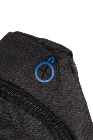 Wasserdichte Unisex-Tasche aus Leinenstoff, Schulter- und Brusttasche mit Kreuzgurt, Leichensack, schwarze Farbe 2NEW2031 - 7