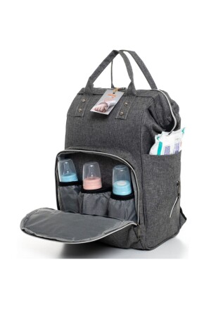 Wasserdichter Mutter-Baby-Pflegerucksack mit Thermofach und zur Befestigung am Kinderwagen SHRBBKÇNT06GR - 1