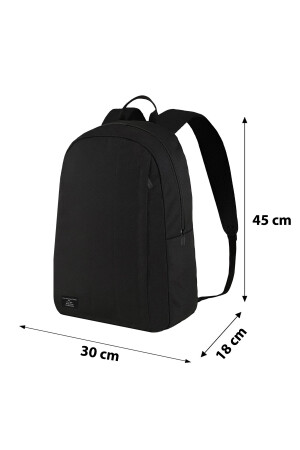 Wasserdichter Unisex-Rucksack für Reisen und Schule in Schwarz - 5