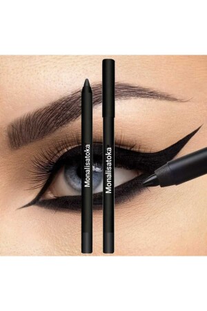 Wasserfester Augenstift mit mattem Finish (SCHWARZ) – Wasserfester Eyeliner im 2er-Pack - 2