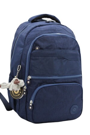 Wasserfester, marineblauer Unisex-Schulrucksack mit mehreren Fächern 2400 cex2400okul - 1