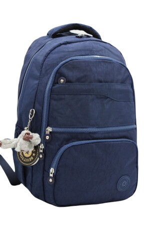 Wasserfester, marineblauer Unisex-Schulrucksack mit mehreren Fächern 2400 cex2400okul - 3