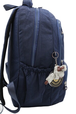 Wasserfester, marineblauer Unisex-Schulrucksack mit mehreren Fächern 2400 cex2400okul - 7