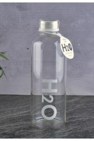 Wasserflasche aus Borosilikat-H2O-Glas, 1 Liter - 5