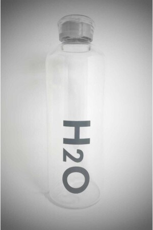 Wasserflasche aus Borosilikat-H2O-Glas, 1 Liter - 4