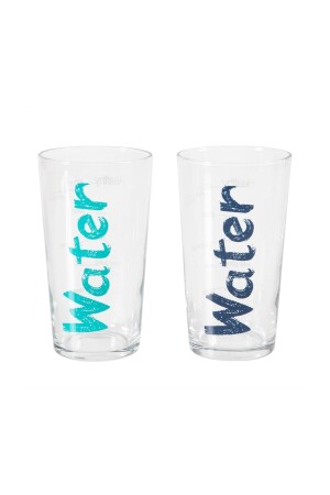 Wasserglas 570 ml 2er-Set - Blau & Türkis - 2