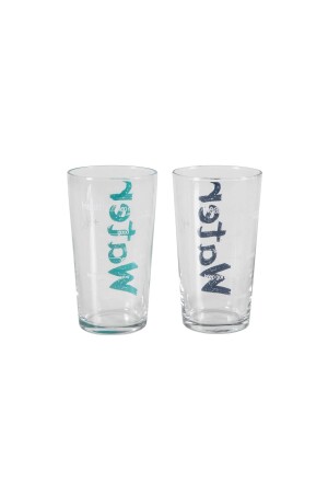 Wasserglas 570 ml 2er-Set - Blau & Türkis - 4