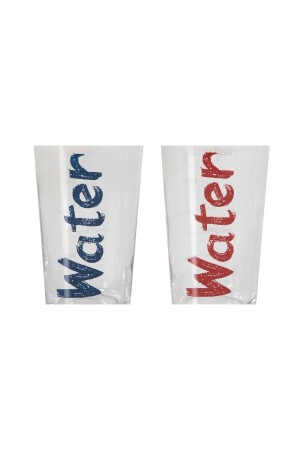 Wasserglas 570 ml 2er-Set - blau und rot - 7