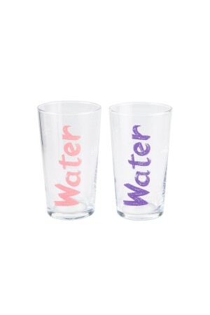 Wasserglas 570 ml 2er-Set – Rosa und Lila - 2