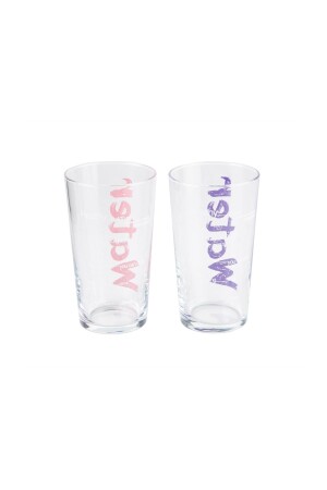 Wasserglas 570 ml 2er-Set – Rosa und Lila - 4