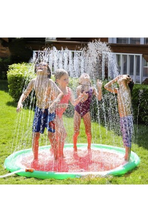 Wasserpark, Spielmatte, Spielbecken, Kinderspielbecken, Spielplatz, Aquapark mit Springbrunnen - 1