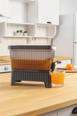 Wasserspender mit 2 Wasserhähnen, Kühlschrank, Orangenlimonadenspender, Standkühlschrankspender, 4 l LGY-00498 - 2