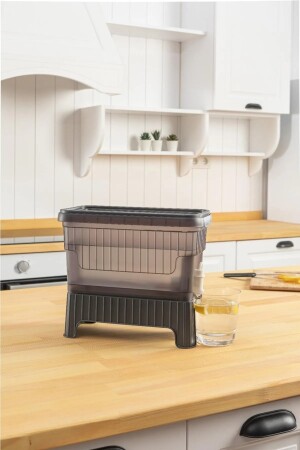 Wasserspender mit Wasserhahn, Kühlschrank, Orangenlimonadenspender, Standkühlschrankspender, 4 l, LGY-00497 - 3