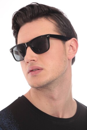 Wayfarer abgeschrägter schwarzer Unisex-Stil - 4