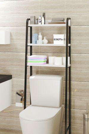 Wc Arkası Klozet Rafı Klozet Üstü Raf Ve Organizatör Havluluk Banyo Düzenliyici 1117 - EGEMEV