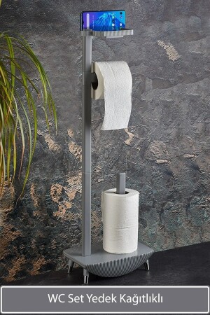 مجموعة WC متعددة الوظائف من طراز MNZ-Luxury مع حامل ورق غرف التواليت الإضافي وموقفة الهاتف ومقعد المقدس mng770 - Miningaa