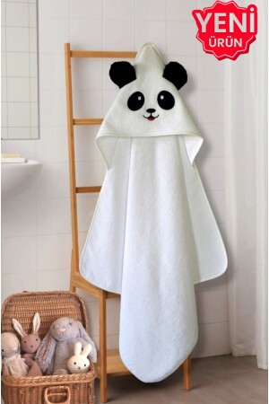 Weiches Baby-Badetuch aus 100 % Baumwolle, 75 x 75 cm/Panda PH10119BHK - 3