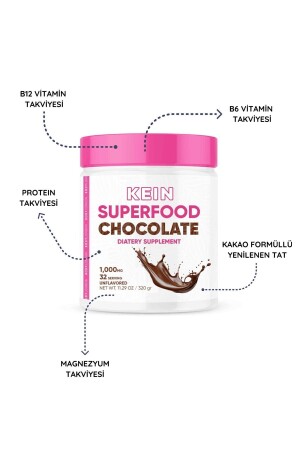 Weight Gain Chocolate (Protein mit Kakaogeschmack) Kein Superfood Chocolate 320gr - 5