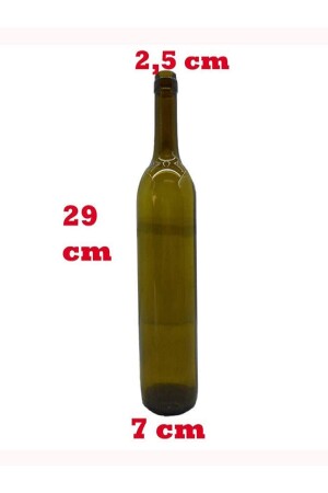 Weinflasche, Glasölflasche mit Korkverschluss 750 ml 12 Stück Izal Home ŞRP001 - 4