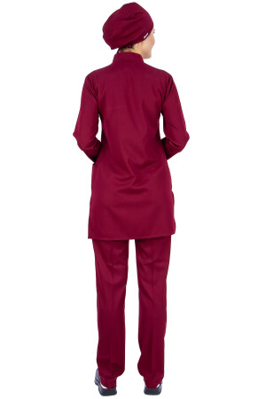 Weinrotes, dünnes Lycra-Hijab-Krankenschwesteruniform- und Chirurgenarzt-Uniform-Set LYCRA-SOFT-HIJAB - 6