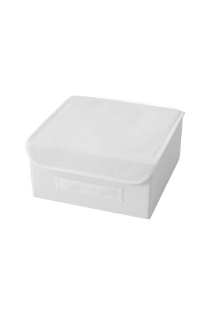 Weiß abgedeckte Schrankschublade im Inneren von Schmuck, Make-up, Wäsche, zusammenklappbarer Aufbewahrungsbox-Organizer KCK-KPK-BYZ - 8