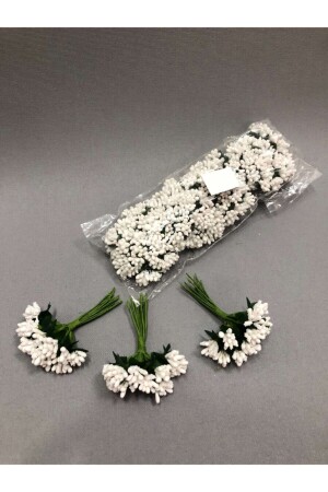 Weiß gefärbte Samen für Hochzeit, Süßigkeiten, Baby, Geschenk, Dekoration, 1 Packung mit 144 Stück - 1