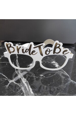 Weiße Bachelorette-Party-Brille mit der Aufschrift „Bride To Be Writer“, 9-teilig - 5