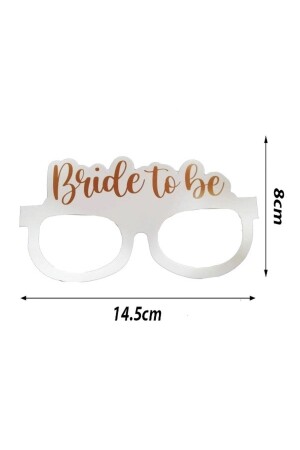 Weiße Bachelorette-Party-Brille mit der Aufschrift „Bride To Be Writer“, 9-teilig - 7