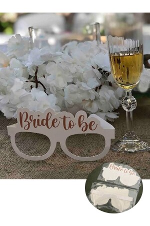 Weiße Bachelorette-Party-Brille mit der Aufschrift „Bride To Be Writer“, 9-teilig - 8