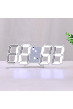 Weiße LED-Digital-Deko-Tisch- oder Wanduhr 1999white - 1