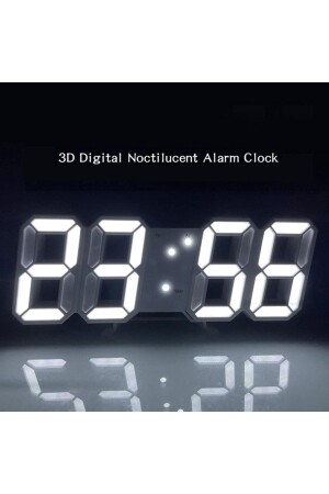 Weiße LED-Digital-Deko-Tisch- oder Wanduhr 1999white - 5