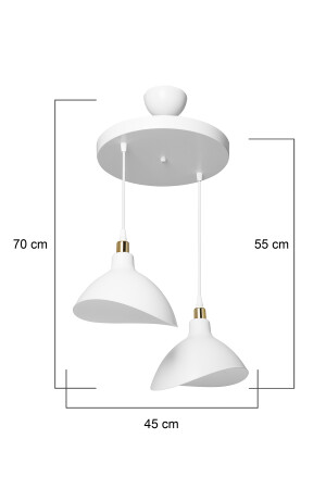 Weiße Pendelleuchte, Kronleuchter, Schlafzimmer, Wohnzimmer, Küche, Flur, Lampe, Kronleuchter10 - 3