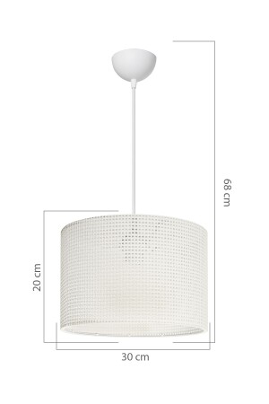 Weiße Pendelleuchte, Kronleuchter, Zylinder, moderne, stilvolle Lampe - 4