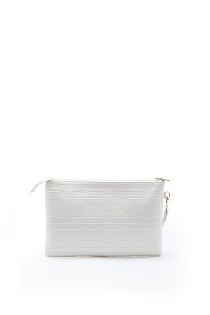 Weiße Portfolio- und Clutch-Tasche für Damen - 5