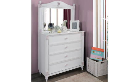 Weiße romantische Kommode - Cadde Yıldız