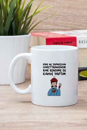 Weiße Tasse mit Schriftzug HD-B1001-333-BE - 2