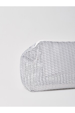 Weiße transparente Clutch-Handtasche mit Wabenmuster für Damen HYB-PTK01 - 7