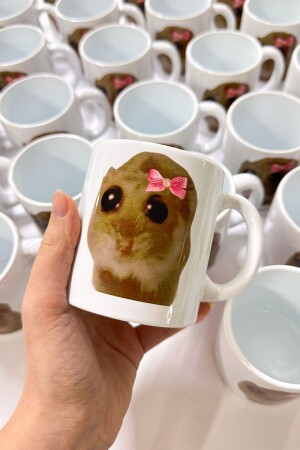 Weiße traurige Hamstertasse - 1