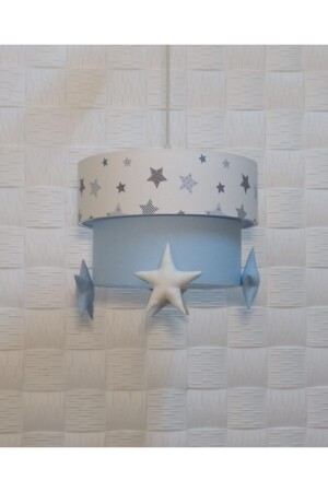 Weißer blauer Stern, schickes Kinderzimmer, Babyzimmer, Kronleuchter, Hängelampe, Kuchen, 5453163 - 4