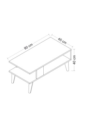 Weißer Couchtisch, Satztisch, Beistelltisch Beta - 5