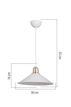 Weißer Hängeleuchter für Wohnzimmer, Küche, Flur, Schlafzimmer - 5