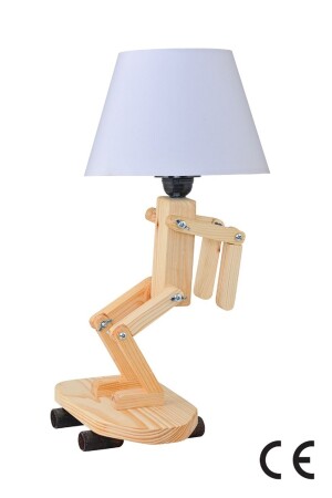 Weißer Holz-Skateboard-Mann-moderner Lampenschirm E409 - 8