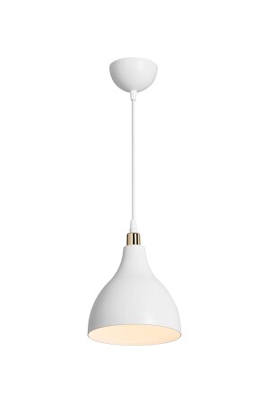 Weißer Pendelleuchter für Schlafzimmer, Wohnzimmer, Küche, Flur, Lampe - 3