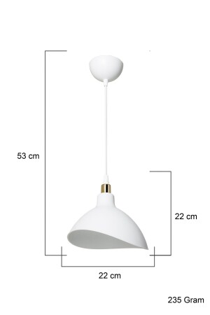 Weißer Pendelleuchter für Schlafzimmer, Wohnzimmer, Küche, Flur, Lampe - 4