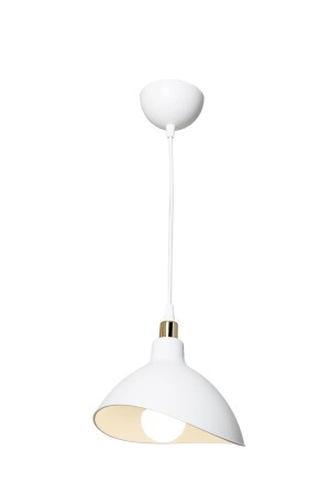 Weißer Pendelleuchter für Schlafzimmer, Wohnzimmer, Küche, Flur, Lampe - 5