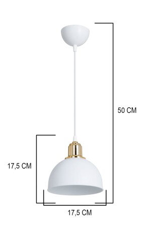 Weißer Pendelleuchter für Schlafzimmer, Wohnzimmer, Küche, Flur, Lampe - 4