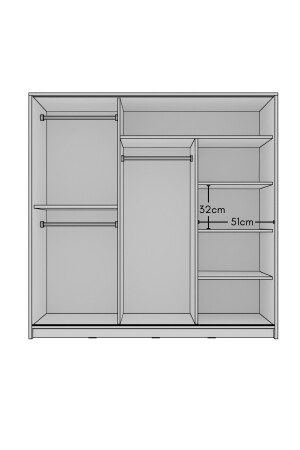 Weißer Schiebeschrank GM0643 GM0643 - 5