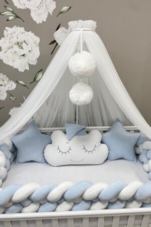 Weißes Moskitonetz für Kinderbett mit Gerät miniden600100 - 3