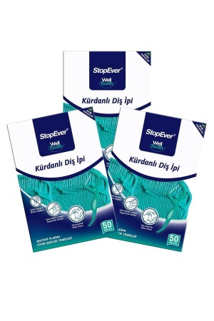 Well Tooth Kürdanlı Diş Ipi - Nane Ferahlığı - 3x50 Adet - 2