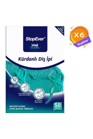 Well Tooth Kürdanlı Diş Ipi - Nane Ferahlığı - 6x50 Adet - 2